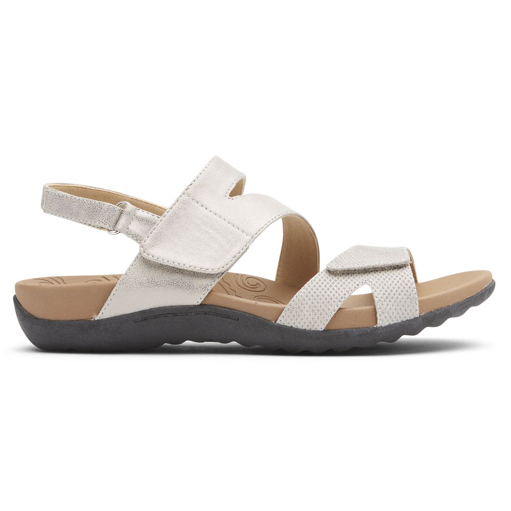 Sandálias Mulher Rockport Ridge Adjustable Asymmetrical Branco,Portugal XQRJF-6349